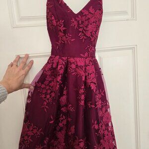 Homecoming Dress Size 3-4 Raspberry Floral